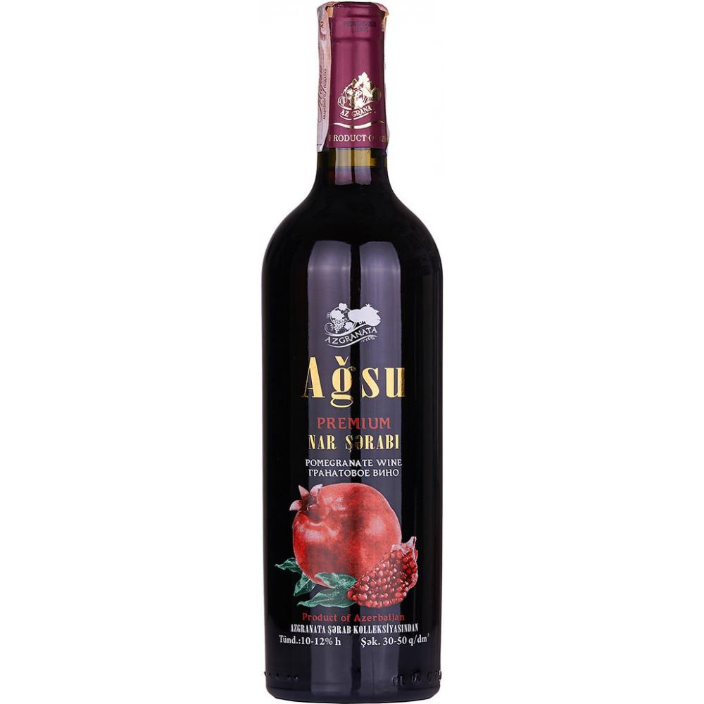Az-Granata Вино AGSU PREMIUM Гранатовое полусладкое, 0.75 л 10-12% (4760081503567) - зображення 1