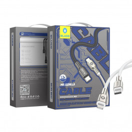 Blueo Braided Zinc Alloy USB-C to Lightning Cable White