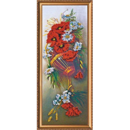 Абрис Арт Набор для вышивки бисером на натуральном художественном холсте Полевые цветы (AB-001)