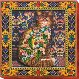 Абрис Арт Набор для вышивки бисером на натуральном художественном холсте Сказка про кота (AB-544)