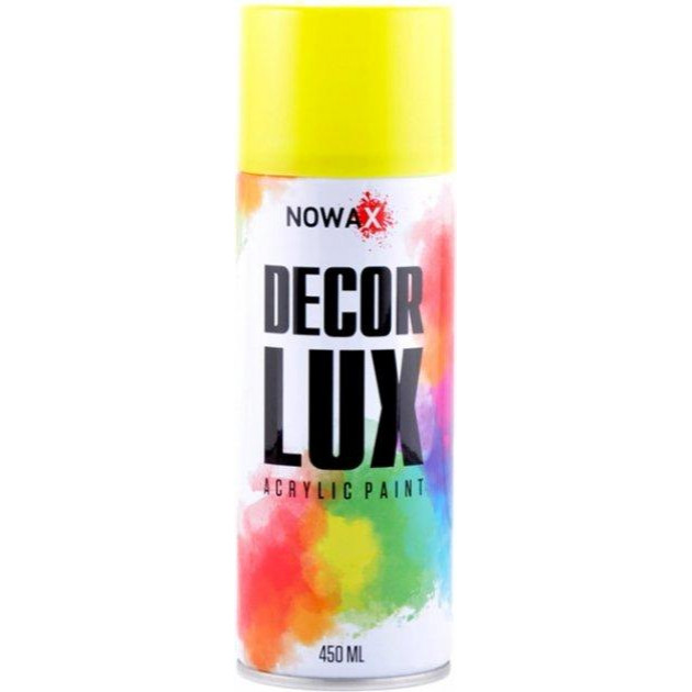 NOWAX Акриловая флуоресцентная спрей-краска Nowax DecorLux 450 мл Желтый (YELLOW) (NX48045) - зображення 1