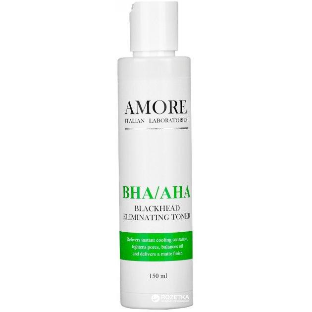 Amore Тоник для лица  BHA/AHA Blackhead eliminating toner с кислотами против черных точек и акне 150 мл (4 - зображення 1