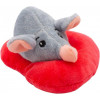 М'яка іграшка Devilon Мышка с сердечком Темная 12 см (M1819712A 2)