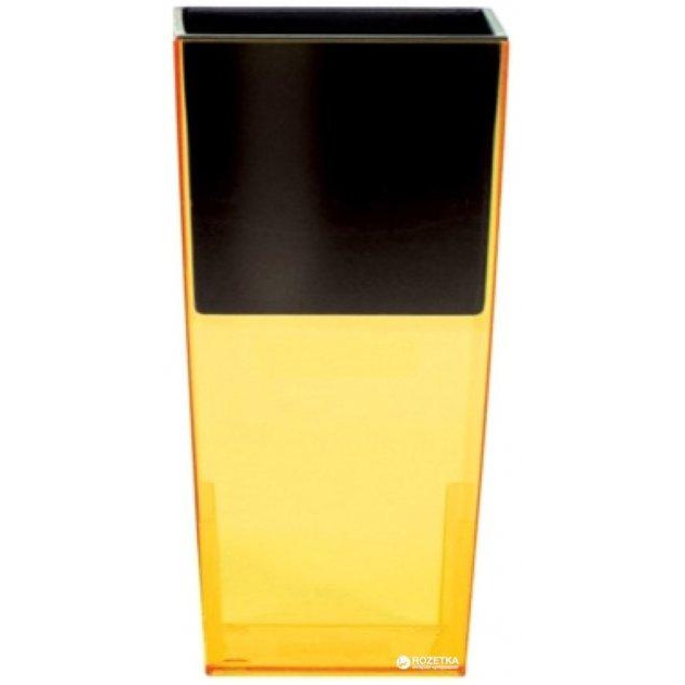 Prosperplast Горшок пластиковый Urbi square P 19,5x12,6x12,6 см 2 л (70821-1) прозрачный оранжевый - зображення 1