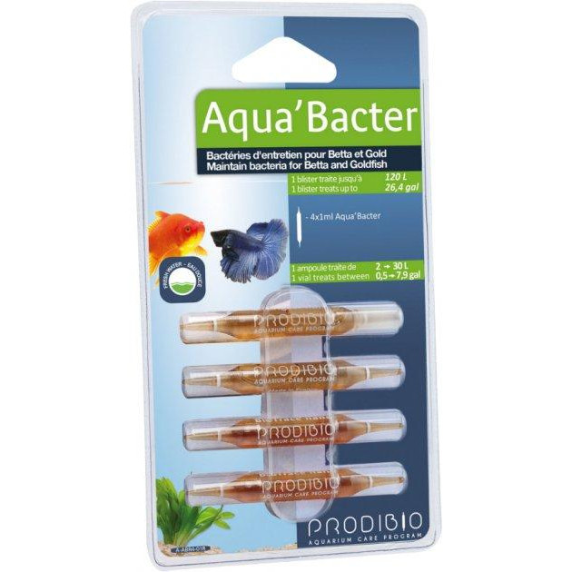 Prodibio Культура бактерий для аквариумов с петушками  Aqua'Bacter 4 ампулы (3594200018721) - зображення 1