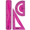 Centrum Набор измерительных школьных принадлежностей  Flexible 3 гибких предмета Розовый (4030969896853) - зображення 1