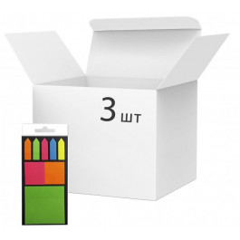 VGR Набор стикеров-закладок пластиковых №2  Микс цветов 3 упаковки (Я45627_VR22305_№2_3)
