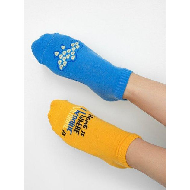 Gepur Шкарпетки  44821 бавовна 36-40 Блакитний/Жовтий (5000037411102) - зображення 1