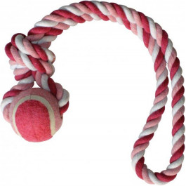 Croci Игрушка для собак  Канат грейфер с петлей и мячиком 33 см Розовый (8023222093065)