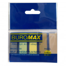 BuroMax закладки пластикові з клейким шаром 5 кольорів PASTEL 45x12 мм  BM.2302-99 BM.2302-99(пастель ассорт