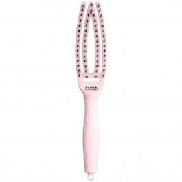 Olivia Garden Щітка масажна з натуральною щетиною  Finger Brush Combo Small Pastel Pink ID1685