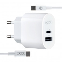 XO L97 Dual port Home charger + Type-C (NB103) White
