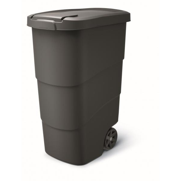 Wheeler Бак для сміття з кришкою  90 л антрацит (5905197463308) - зображення 1
