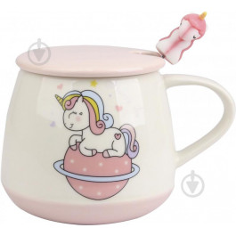 Fiora Чашка з ложкою Pony Pink 450 мл (KRJYD1258)
