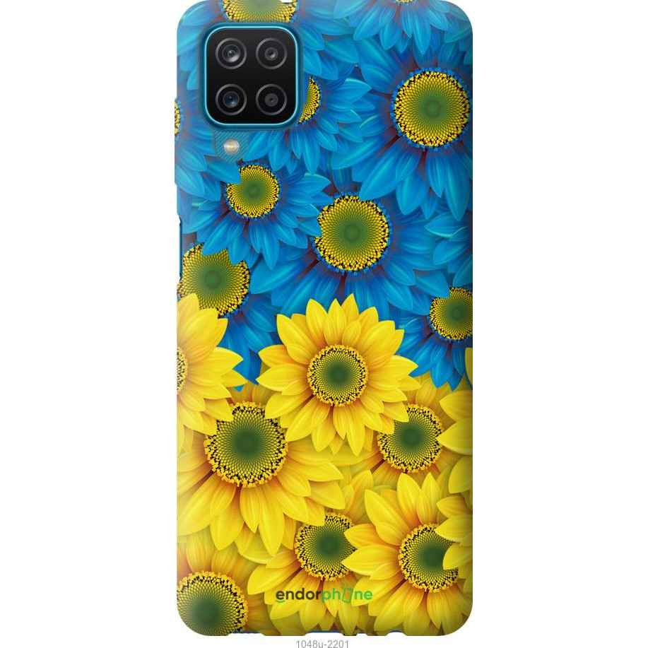 Endorphone Силіконовий чохол на Samsung Galaxy A12 A125F Жовто-блакитні квіти 1048u-2201-38754 - зображення 1