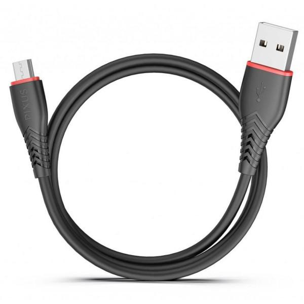 Pixus Start USB 2.0 AM to Micro USB Black (4897058531374) - зображення 1