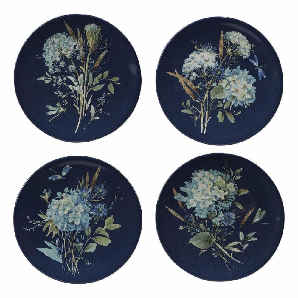 Certified International Набор тарелок салатных Синие Цветы Богемии 23см 37101-set - зображення 1