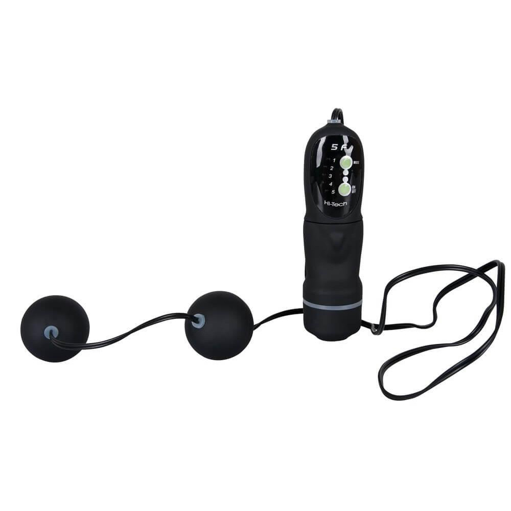 Orion Вагинальные шарики с вибрацией Velvet Vibrating Black Balls, черные (4024144583133) - зображення 1