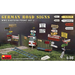 MiniArt Немецкие дорожные знаки, Вторая мировая война, набор Восточный фронт-1 1:35 (MA35602)