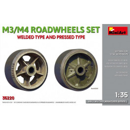MiniArt Набор Колес M3/M4. Сварные и Штампованные Roadwheels Set. Welded Type And Pressed Type 1:35 (MA35220