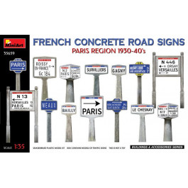 MiniArt Французские бетонные дорожные знаки (окрестности Парижа 1930-40 гг) 1:35 (MA35659)