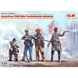 ICM Армия Конфедеративных Штатов Америки, гражданская война в США (4 фигурки) (ICM35021)