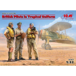 ICM Пилоты ВВС Великобритании в тропической униформе (1939-1943) (3 фигурки) (ICM32106)