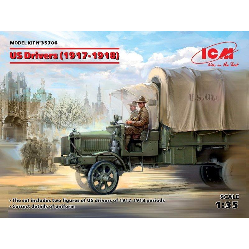 ICM Американские водители 1917-1918 годов, 2 фигуры (ICM35706) - зображення 1