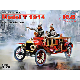 ICM Американский пожарный автомобиль Model T 1914 г. с экипажем (ICM24017)