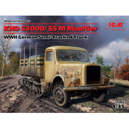 ICM Германский полугусеничный автомобиль KHD S3000/SS M Maultier, 2 МВ (ICM35453)