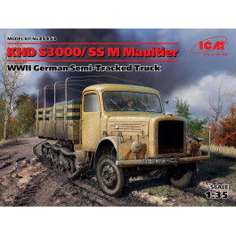   ICM Германский полугусеничный автомобиль KHD S3000/SS M Maultier, 2 МВ (ICM35453)