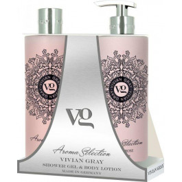 Vivian Gray Набір  Aroma Selection Гель для душу + Лосьйон для тіла Лотос і троянда 2 х 500 мл (4250120720135)