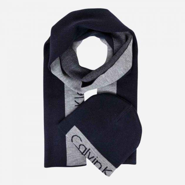 Calvin Klein Комплект мужской (шапка + шарф)  765186548 One size Синий (1159783070) - зображення 1