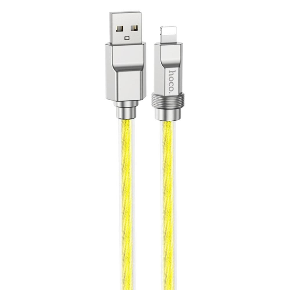 Hoco U113 Solid silicone USB Type-A to Lightning 1m Gold (6931474790033) - зображення 1