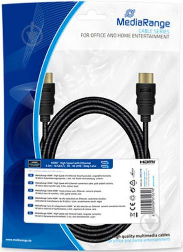 MediaRange HDMI to HDMI 3m Black (MRCS198) - зображення 1