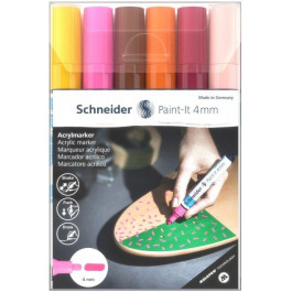 Schneider Набір маркерів акрилових  Paint-it 320 4мм Wallet Set1 6 кольорів №S120297