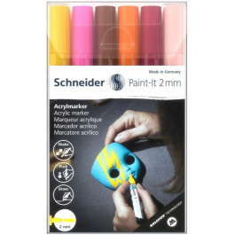 Schneider Набір маркерів акрилових  Paint-it 310 2мм Wallet Set3 6 кольорів (10) №S120197
