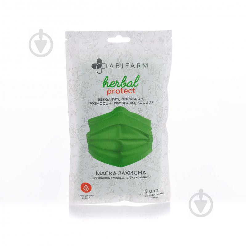 Abifarm Набор защитных масок  Herbal Protect с эфирными маслами 5 шт - зображення 1
