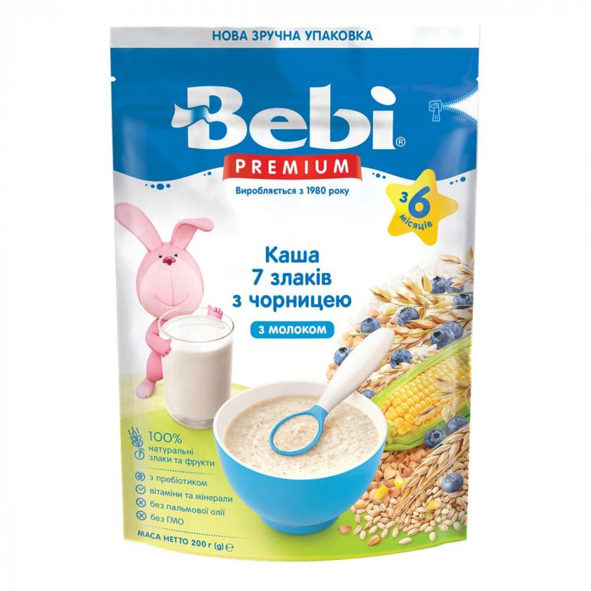 Bebi Каша молочна 7 злаків з чорницею, 200 г - зображення 1