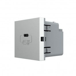 Livolo Механізм розетка USB type C з блоком живлення 45W  сірий (VL-FCUC-2IP)