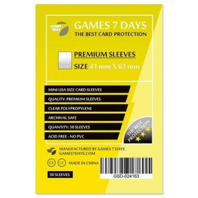 Games7Days Протектори для карт  (41 х 63 мм, Mini USA, 50 шт.) (PREMIUM) (GSD-024163) - зображення 1