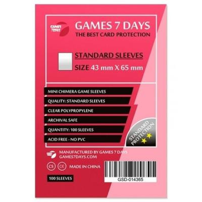 Games7Days Протектори для карт  (43 х 65 мм, Mini Chimera, 100 шт.) (STANDART) (GSD-014365) - зображення 1