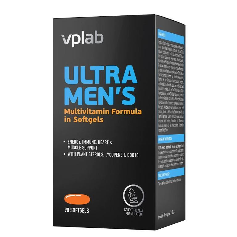 VP Lab Nutrition VPLab Ultra Men's Sport Multivitamin Formula 90 Softgels - зображення 1