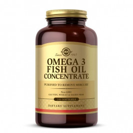   Solgar Концентрат рыбьего жира Омега-3, Omega 3 Fish Oil Concentrate,  240гелкапс (67313004)