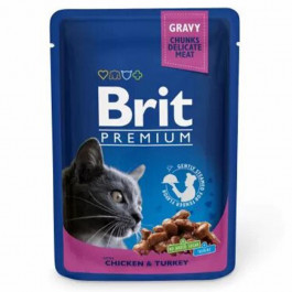 Brit Premium Cat Chicken & Turkey 100 г 24 шт