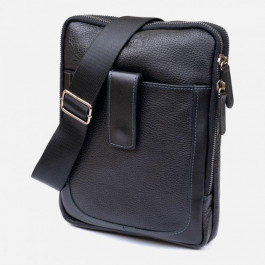 SHVIGEL Чоловіча сумка шкіряна  Чорна (leather-11283)