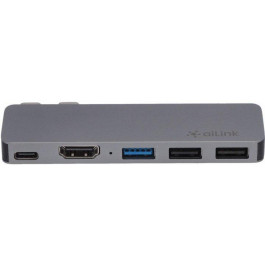 aiLink Aluminium Multi Port 6-in-1 Space Grey (AI-DC6H_sg)