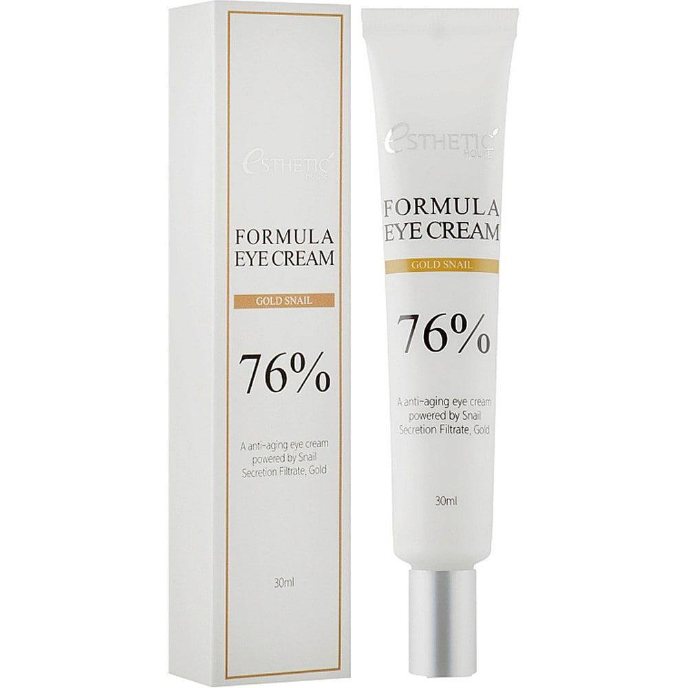 Esthetic House Живильний крем для очей Муцин і Золото Formula Eye Cream Gold Snail 76%  30 мл - зображення 1