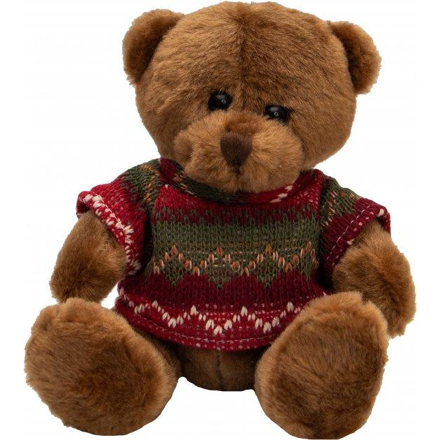 Devilon Мягкая игрушка  Медвежонок в свитере бурый 15 см 395049 - зображення 1