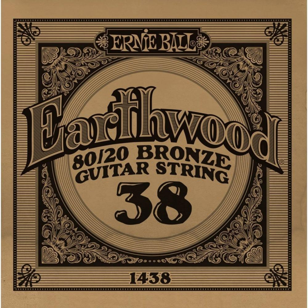 Ernie Ball Струна 1438 Earthwood 80/20 Bronze Acoustic Guitar Strings .038 - зображення 1